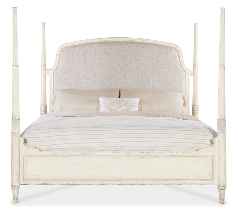 Americana Queen Upholstered Poster Bed