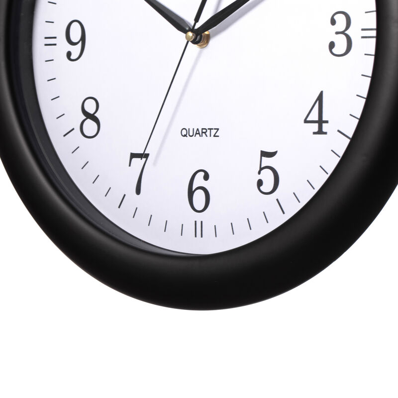 13.75 Inch Plastic Red Round Battery Operated Simple Modern Wall Clock - Office, Classroom, Living Room, Dining Room, Bedroom and Kitchen Wall Decor