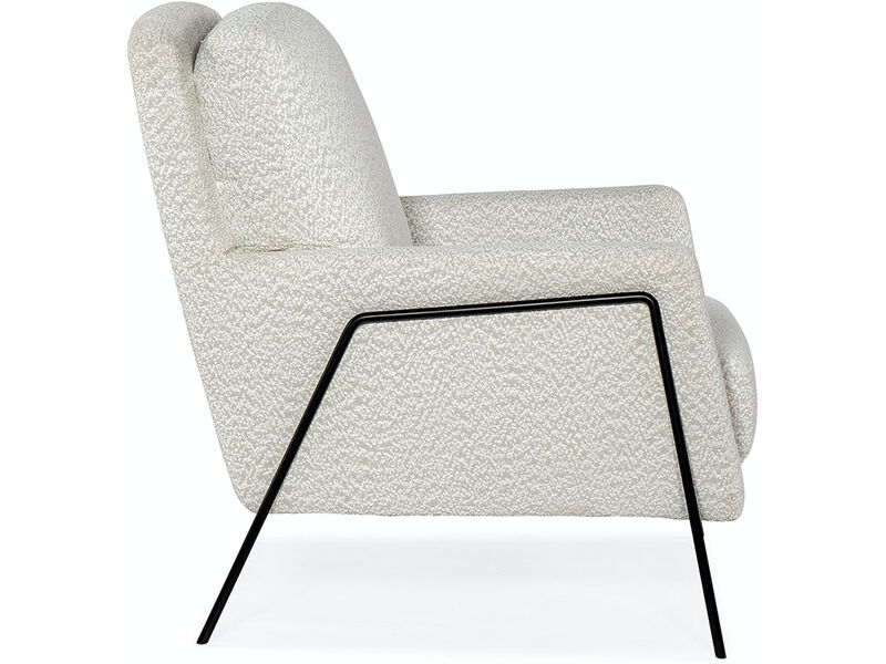 Amette Metal Frame Club Chair, Ivory