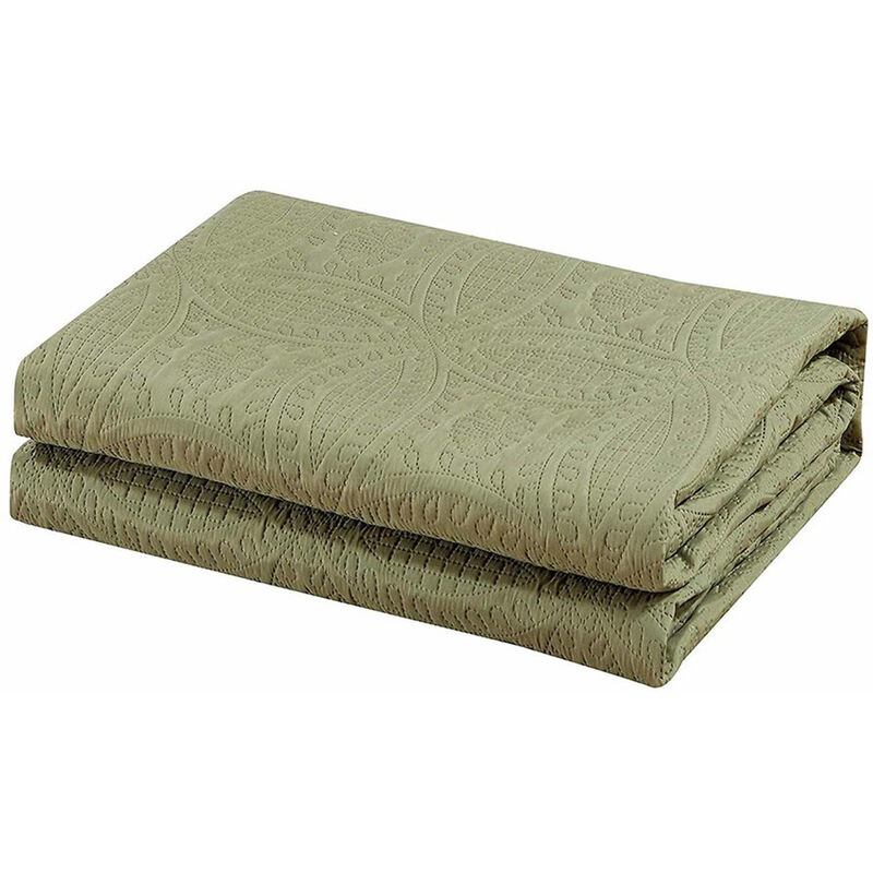 Bedspread Coverlet 3 Pcs Set Oversized Full Size White Color