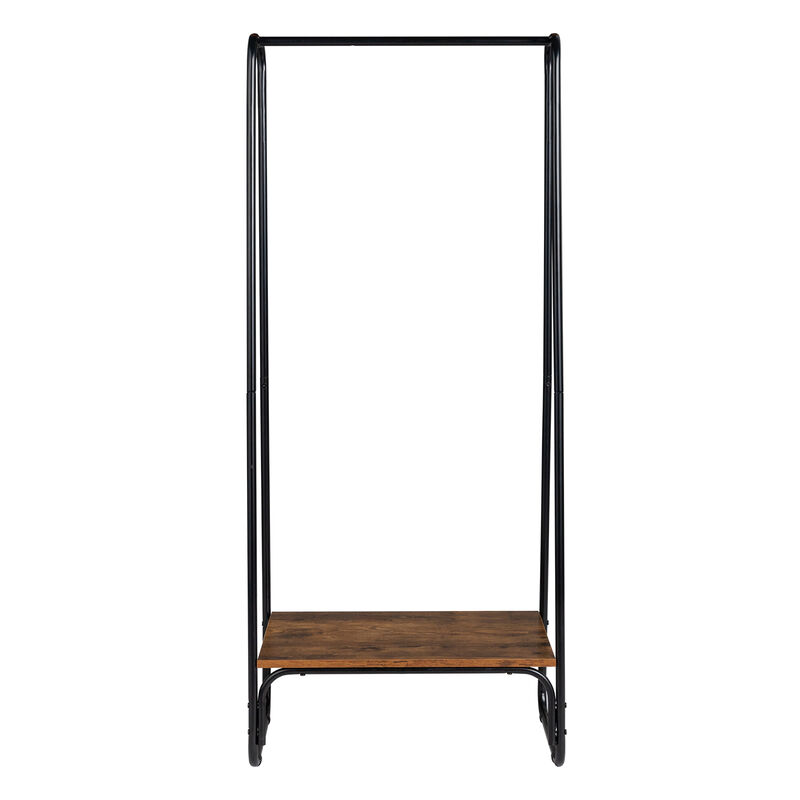 Freestanding Clothes Rack with Shelf, Adjustable Garment Rack for Clothing Storage