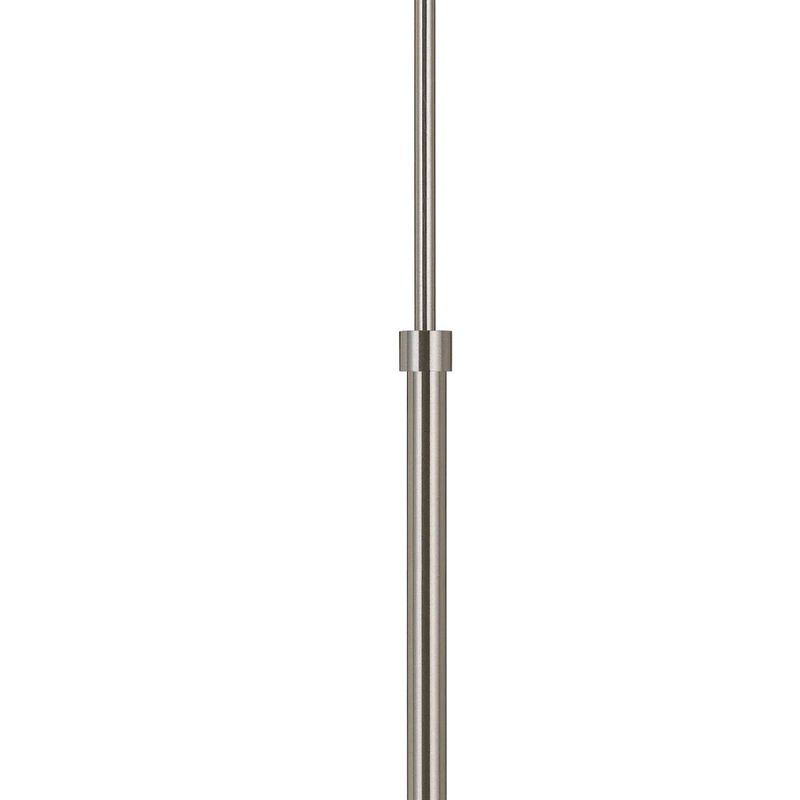 10W LED Adjustable Metal Floor Lamp with Swing Arm, Chrome-Benzara