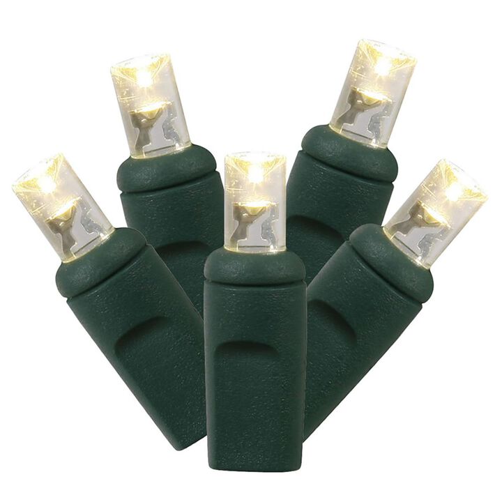 Vickerman  LED Green Wire End Connecting 6 in. Spacing 35 ft. Long Light Set with Warm White Lights