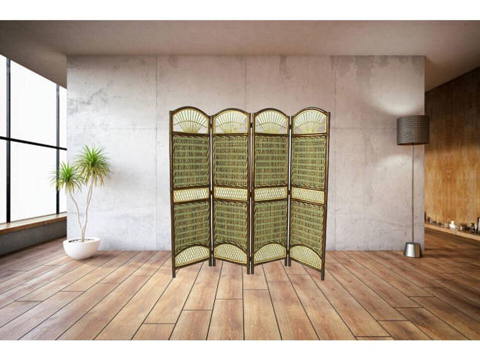 Seagrass Tropical             4 Panel Screen Divider