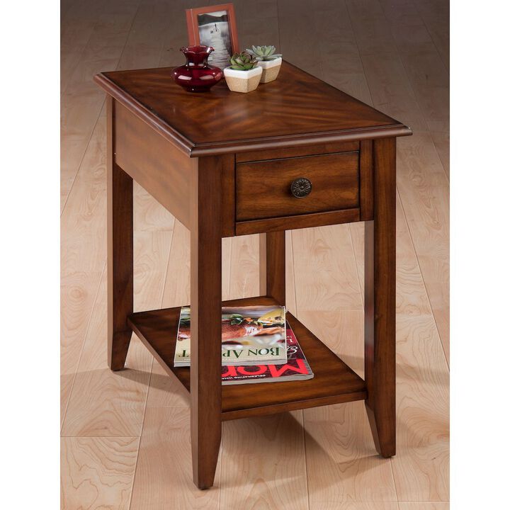 Jofran Medium Brown Chairside Table