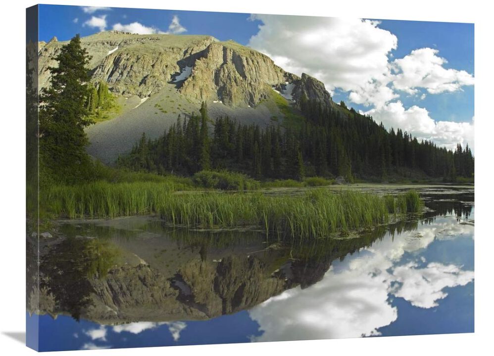 Palmyra Peak reflected in Alta Lake, Colorado-Canvas Art-32x24
