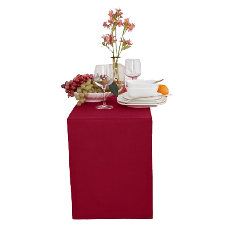 Solino Home Cotton Linen Plain Table Runner | Dru