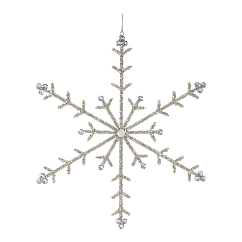Jewel Metal Snowflake Ornament (Set of 6)