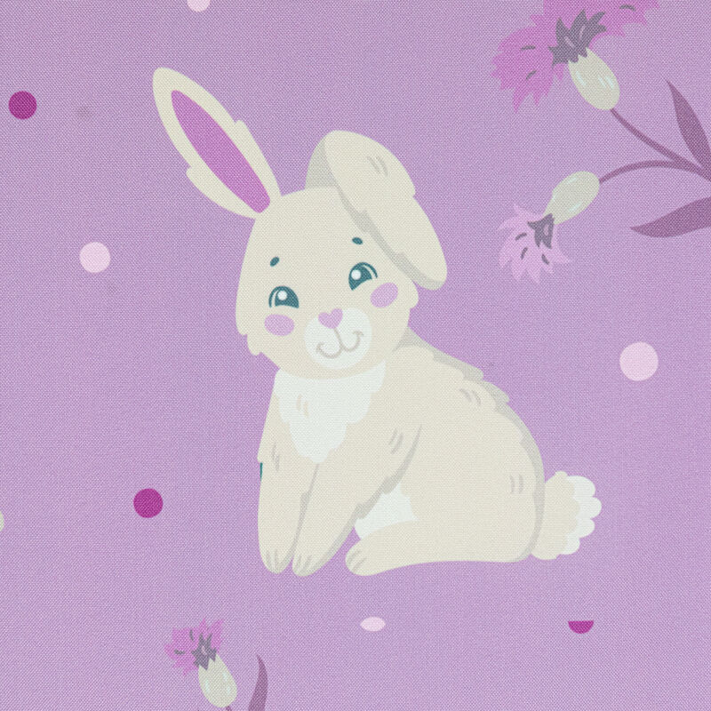 70" Purple Easter Bunny Rectangular Tablecloth