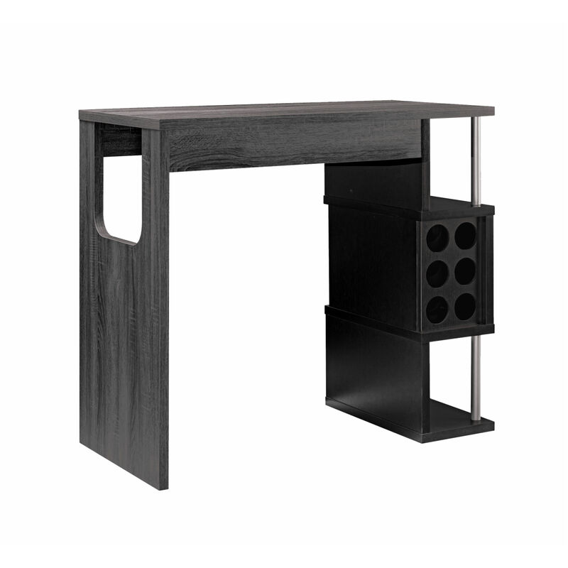 Bar Table Distressed Grey Black