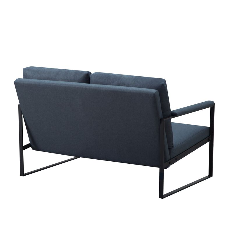 49.2 in. W Square Arm Linen Blend Modern Straight Sofa