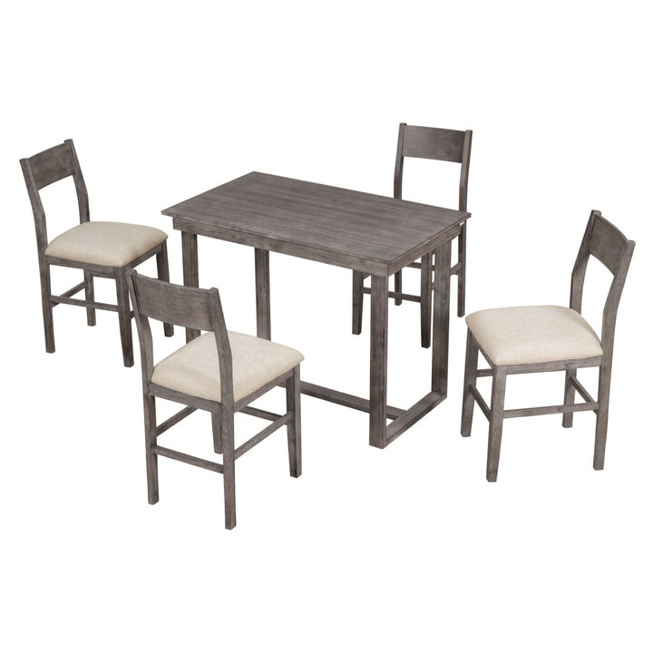 5-Piece Farmhouse Dining Set for Small Spaces