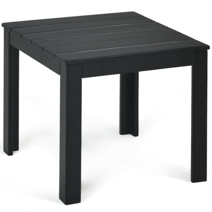 Hivvago Wooden Square Patio Coffee Bistro Table