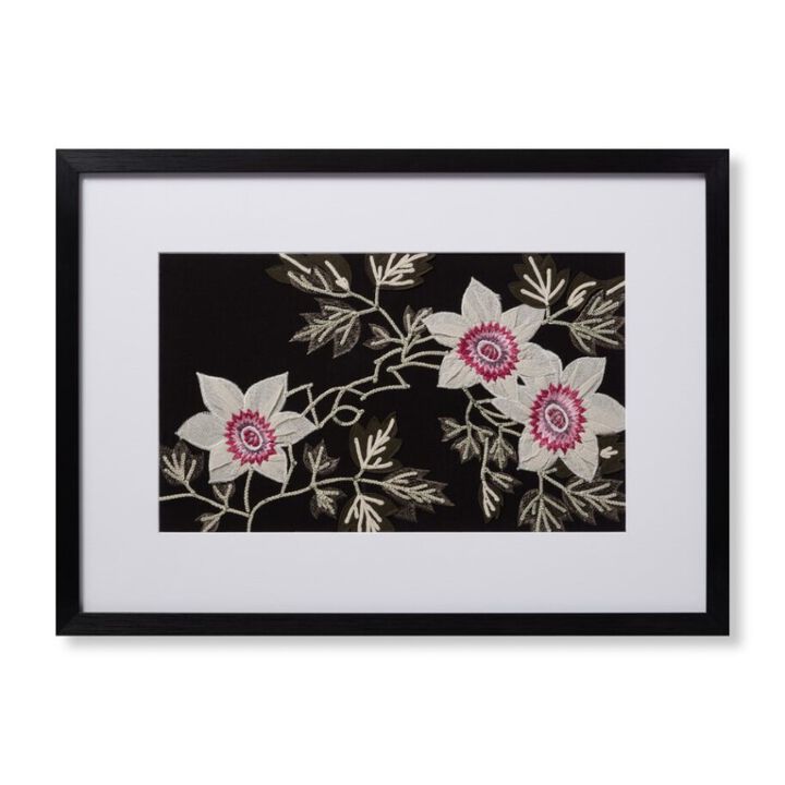 Passion Vine Petite Black Ivory Wall Art