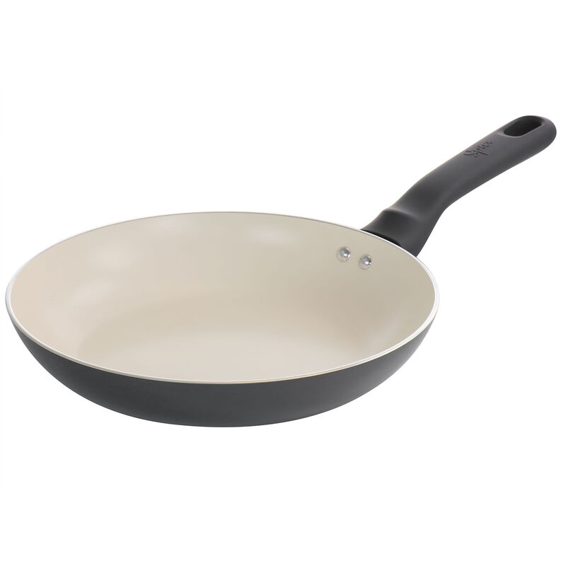 Spice by Tia Mowry Savory Saffron 16 Piece Ceramic Nonstick Cookware Set in Grey