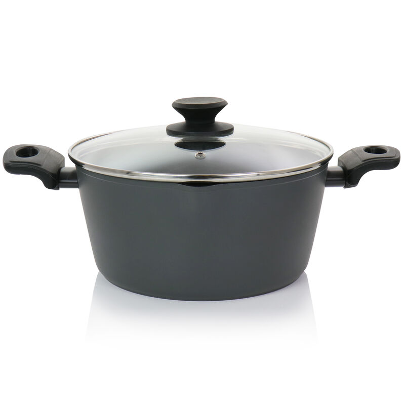 Oster Kingsway 5 Piece Aluminum Nonstick Cookware Set in Black