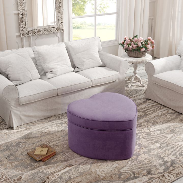 Rustic Manor Yasin Velvet/Linen Storage Ottoman