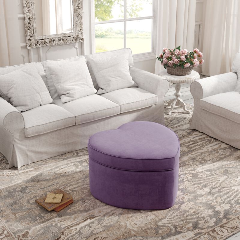 Rustic Manor Yasin Velvet/Linen Storage Ottoman