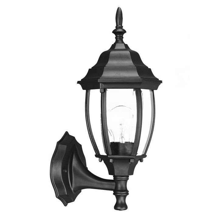 Hivvago Matte Black Globe Lantern Wall Light
