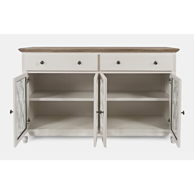 Jofran Aurora Hills Country Wire-Brushed 4 Door Accent Chest