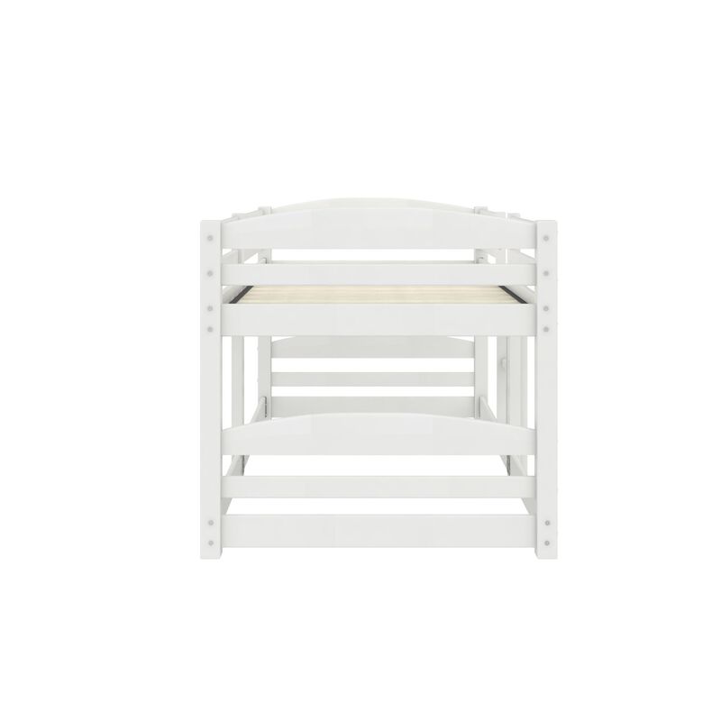 DHP Birley Low Wood Twin over Twin Bunk Bed for Kids