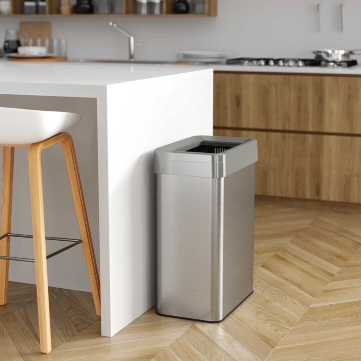iTouchless 16 Gallon / 60 Liter Rectangular Open Top Trash Can