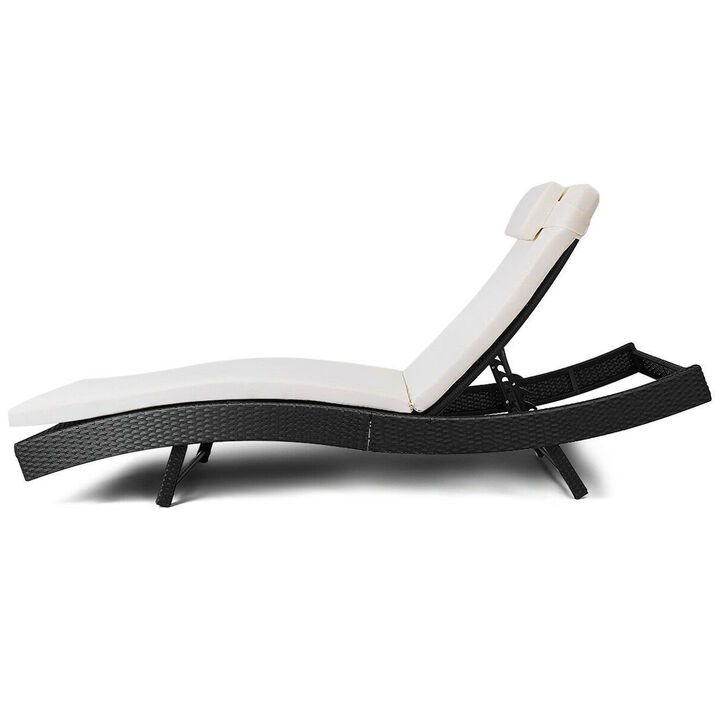 Outdoor Rattan Chaise Lounge Chair