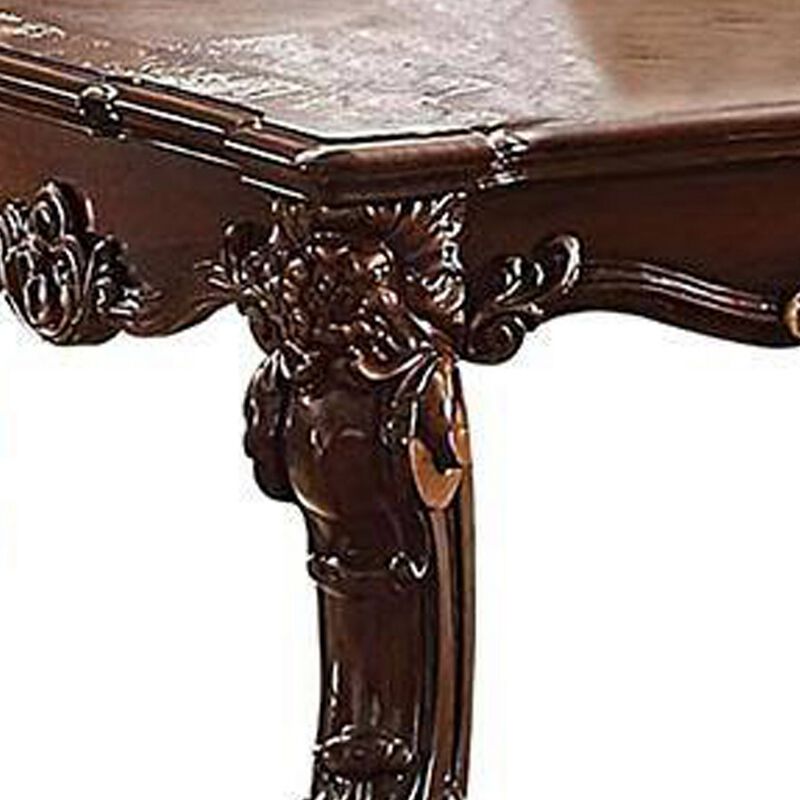 Wood Coffee Table in Cherry Brown-Benzara
