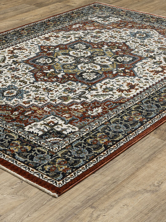Vivian 3'10" x 5'5" Red Rug