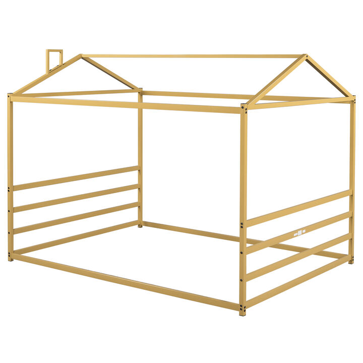 Merax Metal House Shape Platform Bed