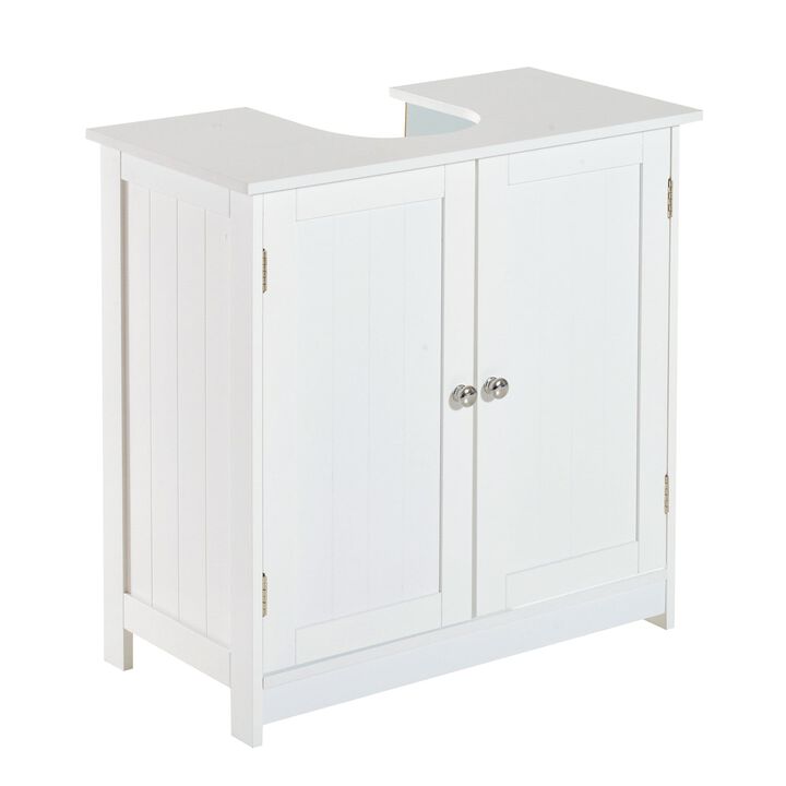 Bathroom Space Saver: White Pedestal Sink Storage Cabinet