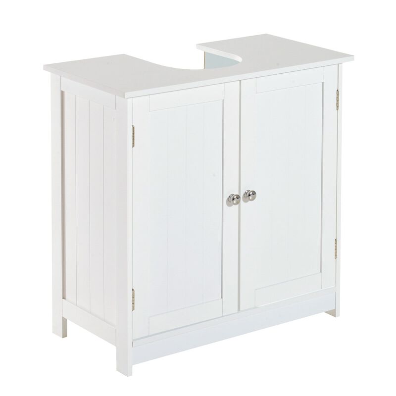Bathroom Space Saver: White Pedestal Sink Storage Cabinet