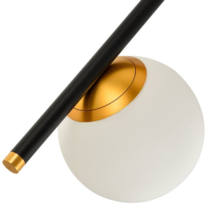 VONN Lighting 2-Light Integrated LED Height Adjustable Black Pendant Lighting