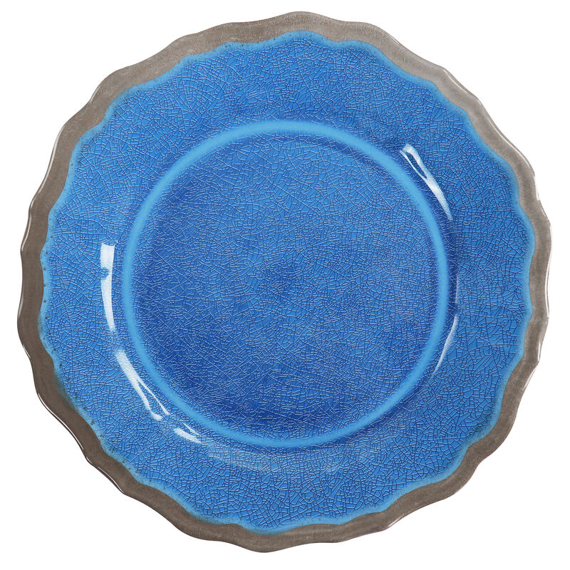 Elama Roma 12 Piece Melamine Dinnerware Set in Blue
