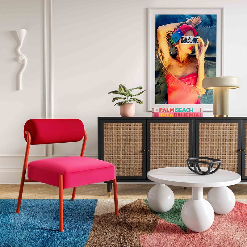 Jolene Velvet Accent Chair