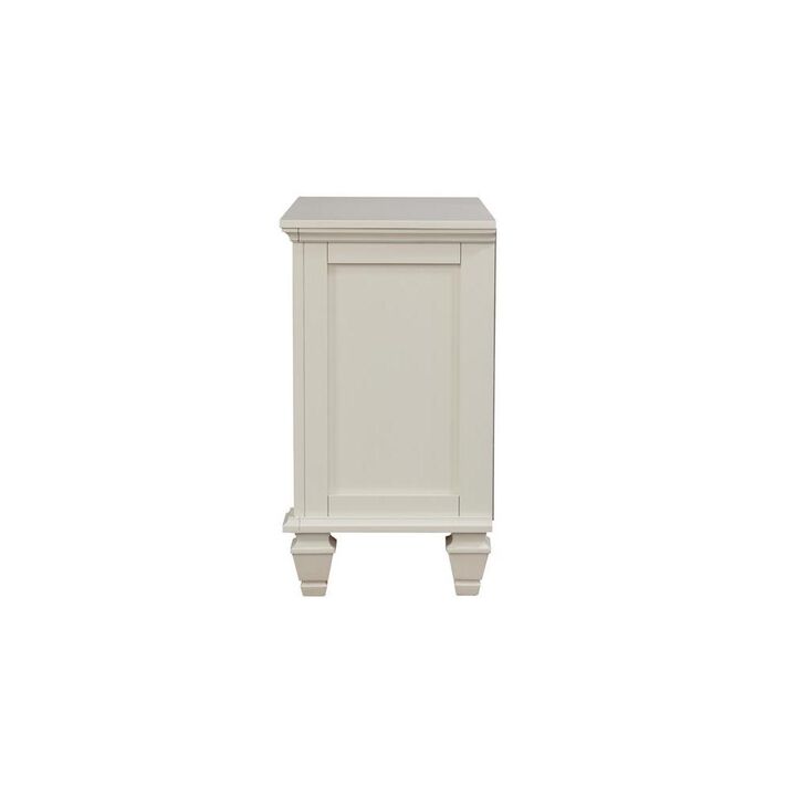 Sandy Beach 3-drawer Nightstand Cream White