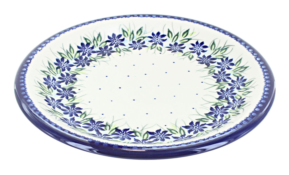 Blue Rose Polish Pottery Charleston Dinner Plate