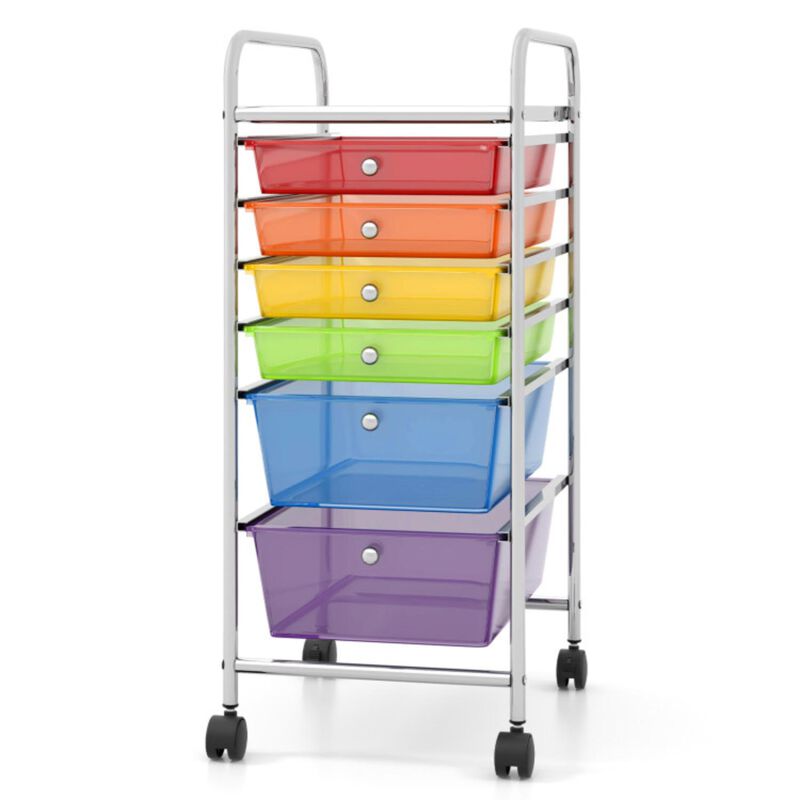 Hivvago 6 Drawers Rolling Storage Cart Organizer