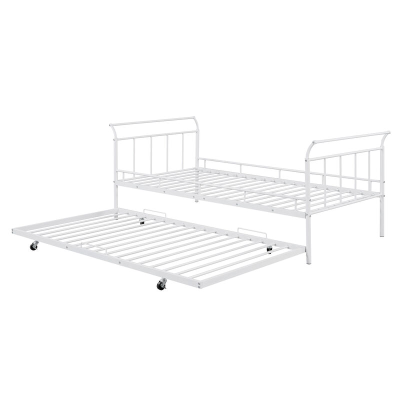 Merax Metal Frame Daybed with Trundle