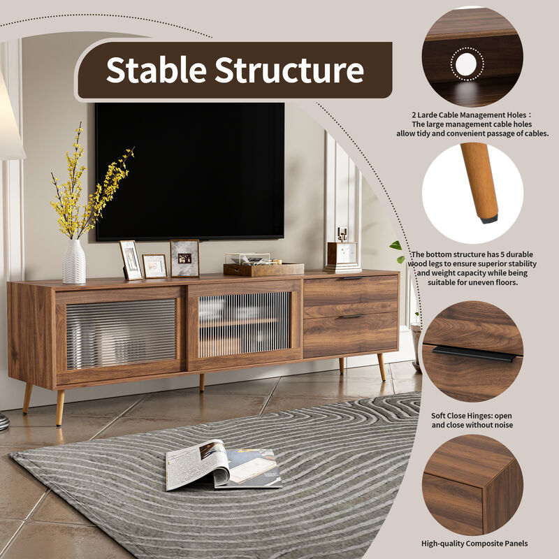 Merax Modern Entertainment Center TV Stand Console Table