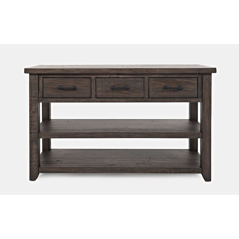 Jofran Madison County Rustic Reclaimed Pine Farmhouse Harris 50 Sofa Console Table