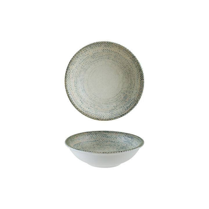 Sway dia.8" h:1.5" 17 oz. Round Decorated Porcelain Bowl (Set of 4)