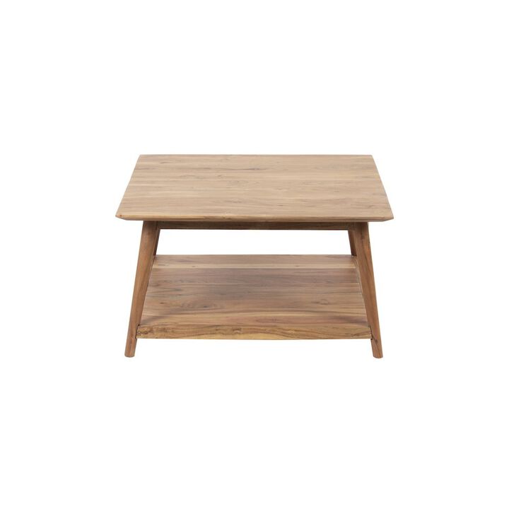 Porter Designs Portola Solid Acacia Wood Coffee Table, Natural