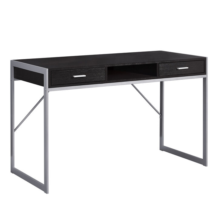 Monarch Specialties I 7366 Computer Desk, Home Office, Laptop, Storage Drawers, 48"L, Work, Metal, Laminate, Brown, Grey, Contemporary, Modern
