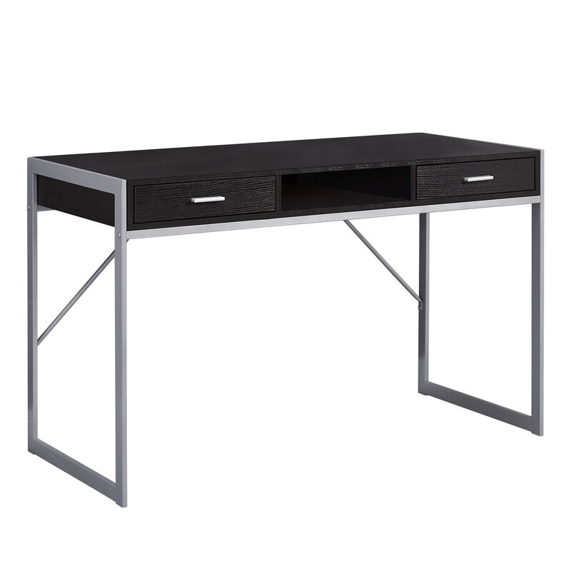 Monarch Specialties I 7366 Computer Desk, Home Office, Laptop, Storage Drawers, 48"L, Work, Metal, Laminate, Brown, Grey, Contemporary, Modern