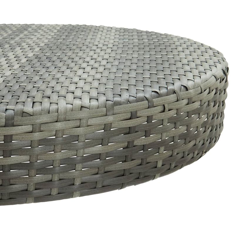 vidaXL 5 Piece Garden Bar Set with Cushions Poly Rattan Gray