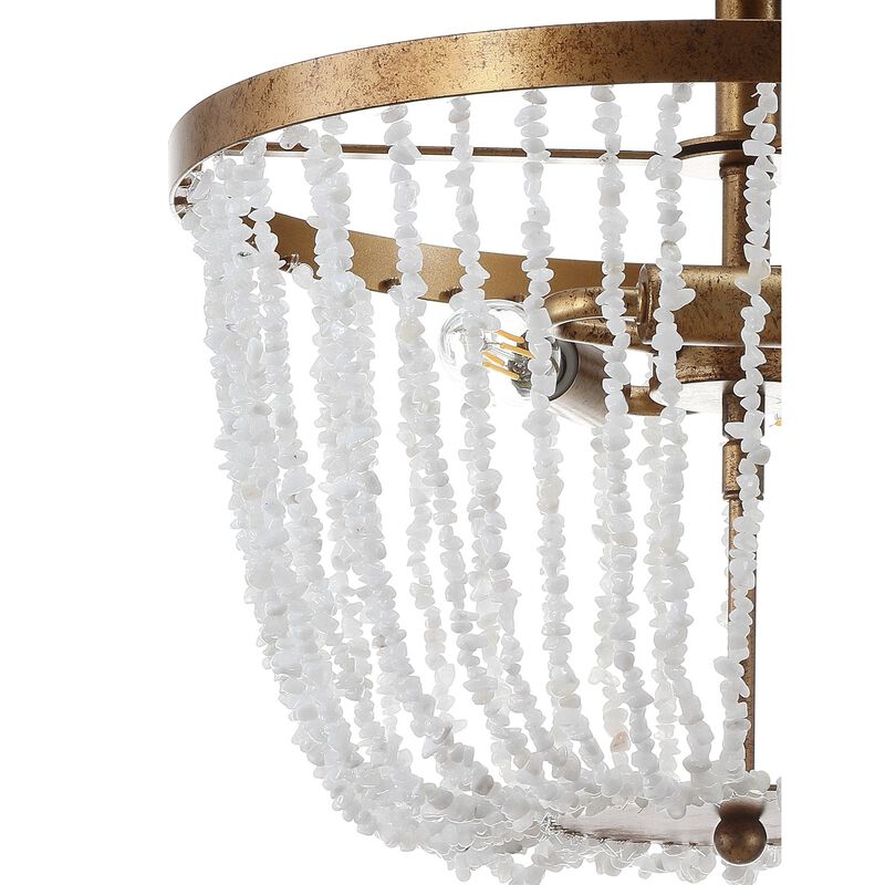 Georgian Stone/Metal LED Flush Mount