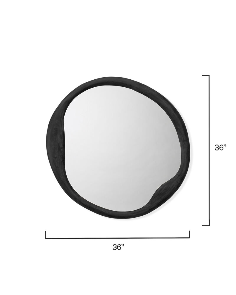 Organic Metal Round Mirror