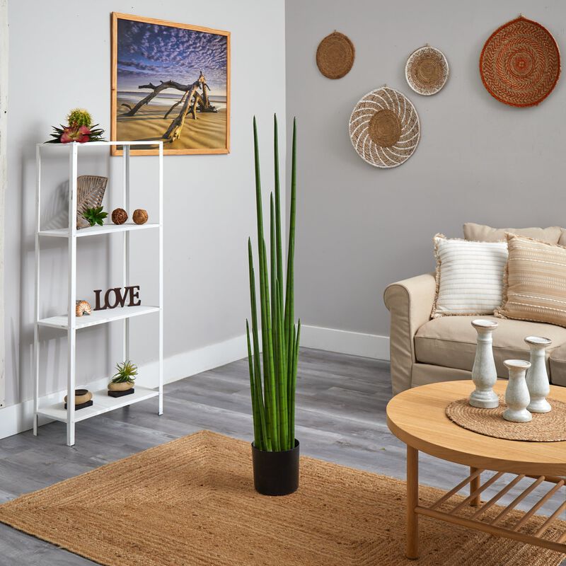 Hivvago 5" Sansevieria Snake Artificial Plant