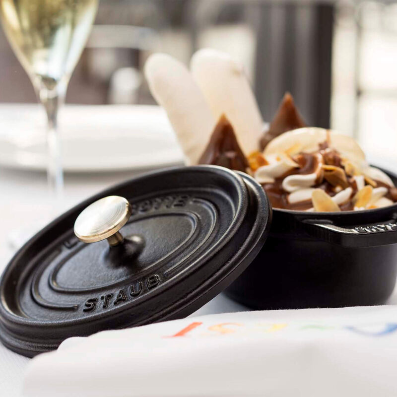 Staub Cast Iron 0.25-qt Mini Round Cocotte - Dark Blue